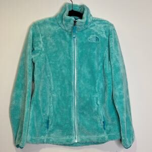 Children's North Face Osito fleece full zip-up jacket Medium (8/10) in teal/blue